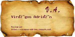 Virágos Adrián névjegykártya